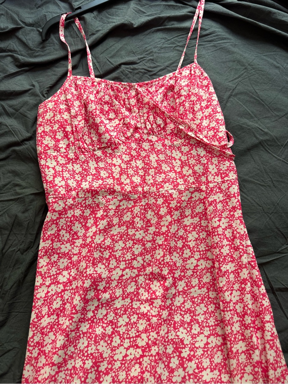 SHEIN Pink Floral Spaghetti-Strap Maxi Dress with Side Slit - Picture 6 of 8